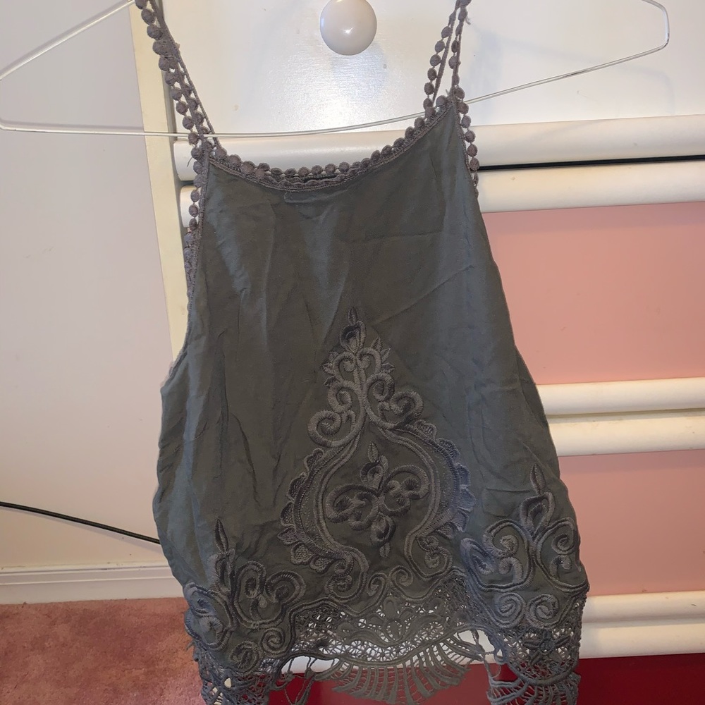army green tank top